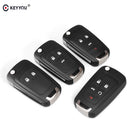 KEYYOU 20X Remote Schlüsselgehäuse Klappschlüssel Rohling für Chevrolet Lova Sail Aveo Cruze Autoschlüssel 2/3/4/5 Tasten