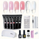 22pcs Poly Nails Gel 0.51oz Clear Poly Gel Builder Natural Looking And Long-Lasting, Trendy Nail Art Design Salon Professional