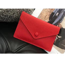 Custom Letters Soft Leather High-end Ultra-thin INS Style Mini Envelope Card Holder Wallet Simple ID Wallet Coin Purse