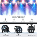 Yiflamefly 30W Par Lights 4x8W LED RGBWYP+CYAN DJ Light Remote & DMX Controlled Stage Light For Wedding Party Club Disco