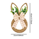 Handicrafts Spring Bunny Wreath For Spring And Easter Front Door Wall Window Decor Decorated With Bow And Green Advent Wreath