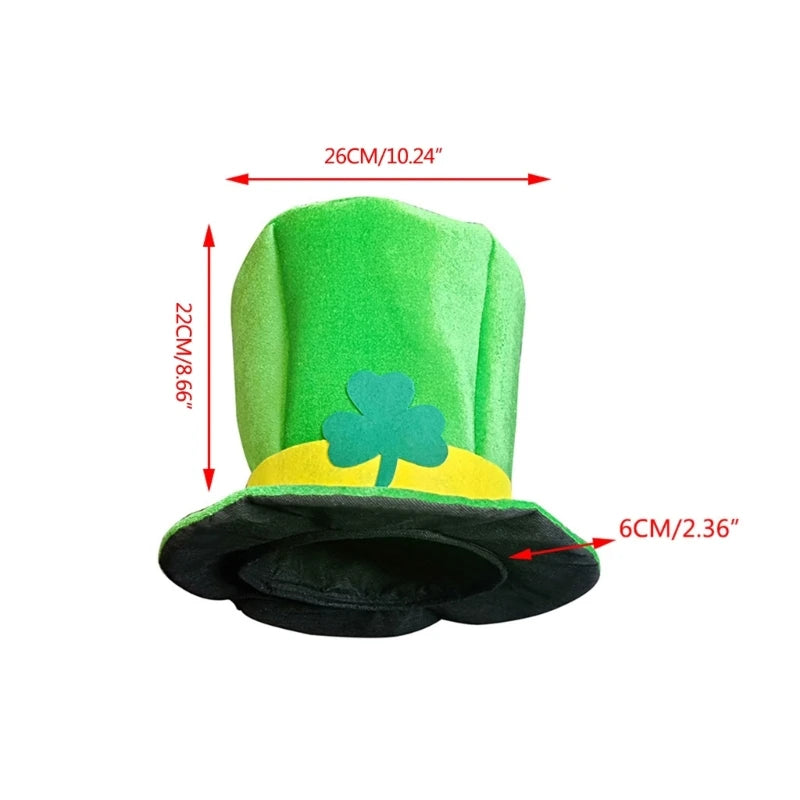 Patrick Day Irish Festival Hat Green Leprechaun Top Supplies for Home Festival Party Cosplay Costume Props wholesales