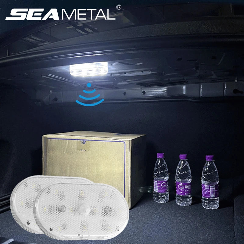 SEAMETAL Motion Sensor Led Light 650mAH USB Rechargeable Automatic Induction Sensing Light Wireless Foot Lamp for Car Trunk Door