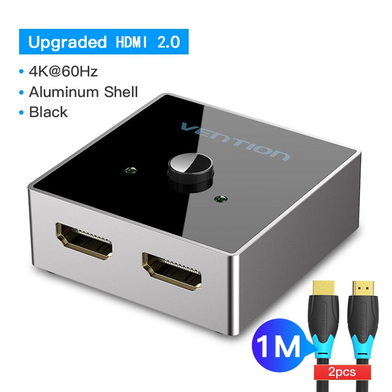 Vention HDMI Switcher 8K Bi-Direction 2.1 HDMI Switch 1x2/2x1 Adapter 2 in 1 Out Converter for PS4/5 Xiaomi TV Box HDMI Splitter