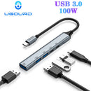 USB Type C HUB USB3.0 to USB A OTG Adapter 5Gbps Multi USB 3.0 2.0 Splitter with 100W PD Charging Dock for Macbook Pro PC Laptop