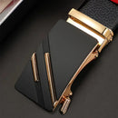 Men's Belt Leather Belt Metal Automatic Buckle Brand Luxury Design Fashion Men's Belt Peplum Men's Belt