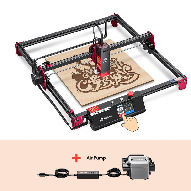 AlgoLaser Laser Engraver DIY MK2 10W 3.5” Color Touch Screen App Offline Control DIY Engraver Tool for Metal/Glass/Wood Engrave