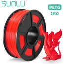 SUNLU PETG/ABS/SILK/TPU/PLA Filament 1 Rolle 1,75 mm FDM 3D-Druckermaterial mit hoher Festigkeit 100 % blasenfreies Filament für 3D-Stift