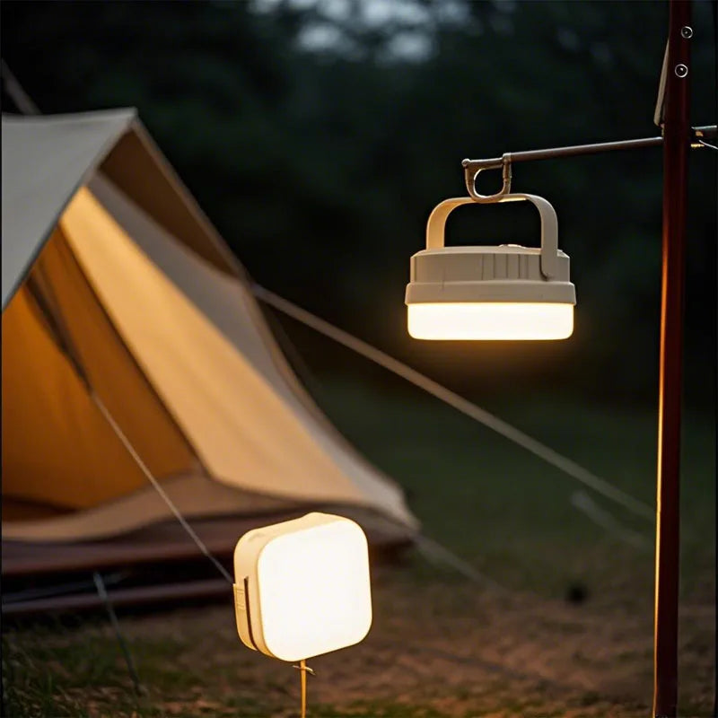Outdoor Camping Tent Light Rechargeable Searchlight Emergency Lighting Waterproof Portable Hanging Night Lamps Work Maintenance