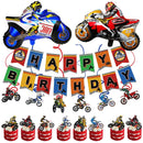 Dirt Bike Birthday Party Decorations for Boys Motorcycle  Party Supplies Motorcycle Balloon Banner Cake Toppers Hanging Decorati