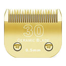 7FC/5FC/4FC/#10/#30/#40 Detachable Pet Dog Clipper Ceramic Blades Set Compatible with Andis,Oster A5,Wahl KM Series Clippers