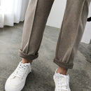 Dicke Bleistifthosen für Damen, Frühling Winter 2023, OL-Stil, Wolle, Damen Anzughose, locker sitzende Damenhose, Caprihose 6648