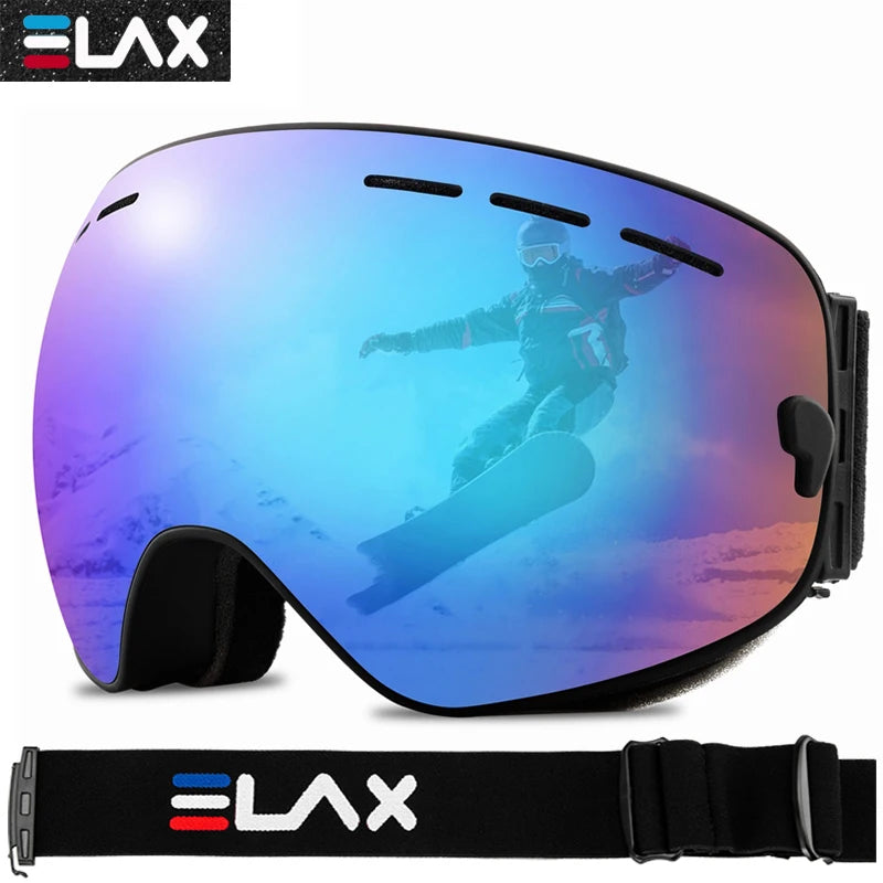 ELAX BRAND NEW Double Layers Anti-Fog Ski Goggles Snow Snowboard Glasses Outdoor Sport Snowmobile Eyewear