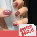 Semi Cured Gel Nails Art Stickers Fashion Solid Color Manicure Decal UV LED Lamp Need Gel Nail Decals Nail Sticker Decoration