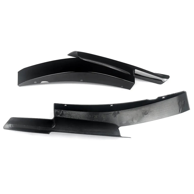 Pair Glossy Black Front Bumper Lip Corner Splitter For BMW F10 M5 Only 2010-2016