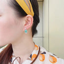 ZAKOL Blue Pink Rectangle Cubic Zirconia Drop Earrings for Women Girls Fashion Jackpot Wedding Accessories EP1196