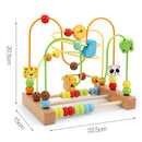 Montessori Babyspielzeug Holz-Achterbahn Perlenlabyrinth Kleinkind Lernspielzeug Pädagogisches Puzzle Mathe-Spielzeug für Kinder 1 2 3 Jahre