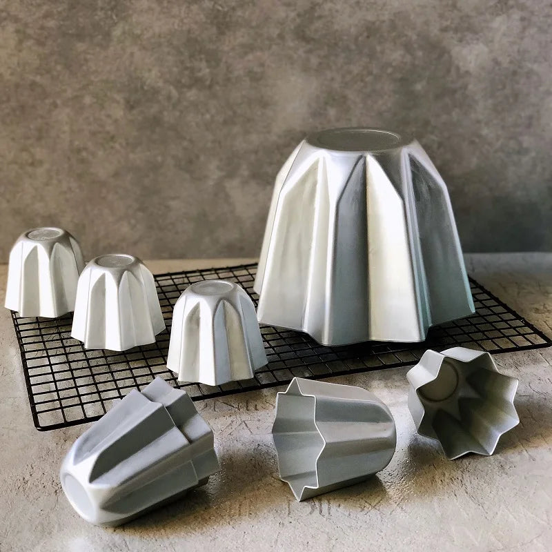 4 Size Aluminium Cake Mold Pandoro Molds Octagonal Bread Baking Accessories Bakeware Pan Non-stick Cheese  Mould Kitchen