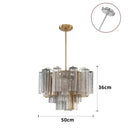 The Amber Orbit | Tiered Glass Chandelier with E14 Sockets