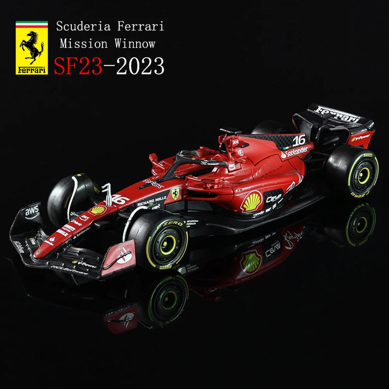 Bburago 1:43 NEW 2023 F1 Scuderia Ferrari SF23 16# Charles Leclerc 55# Carlos Sainz Formula One Alloy Super Toy Car Model