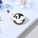 Goose Do Crimes Brooch Animal Enamel Pins Peace Option Metal Round Badge Backpack Lapel Pin Fashion Jewelry Gift