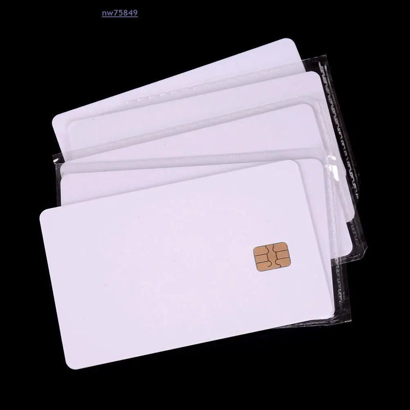 5 Pcs White Contact Sle4428 Chip Smart IC Blank PVC Card With SLE4442 Chip Blank Smart Card Contact IC Card Safety 10 years