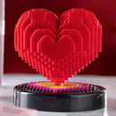 DP 71011 Valentine Day Wedding Lover Heart I Love You With Base DIY Mini Diamond Blocks Bricks Building Toy For Children No Box