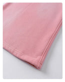 2025 Winter New Fleece Sweatpants Men Splashing Ink Spray Dyeing Wash Distressed Wide Joggers Grinding Edges Baggy Plush Pants