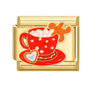 FUNIQUE Romantic Christmas Tree Snowman Sleigh Garland Italian Charm Links Fit 9mm Bracelet Stainless Steel DIY Jewelry Making