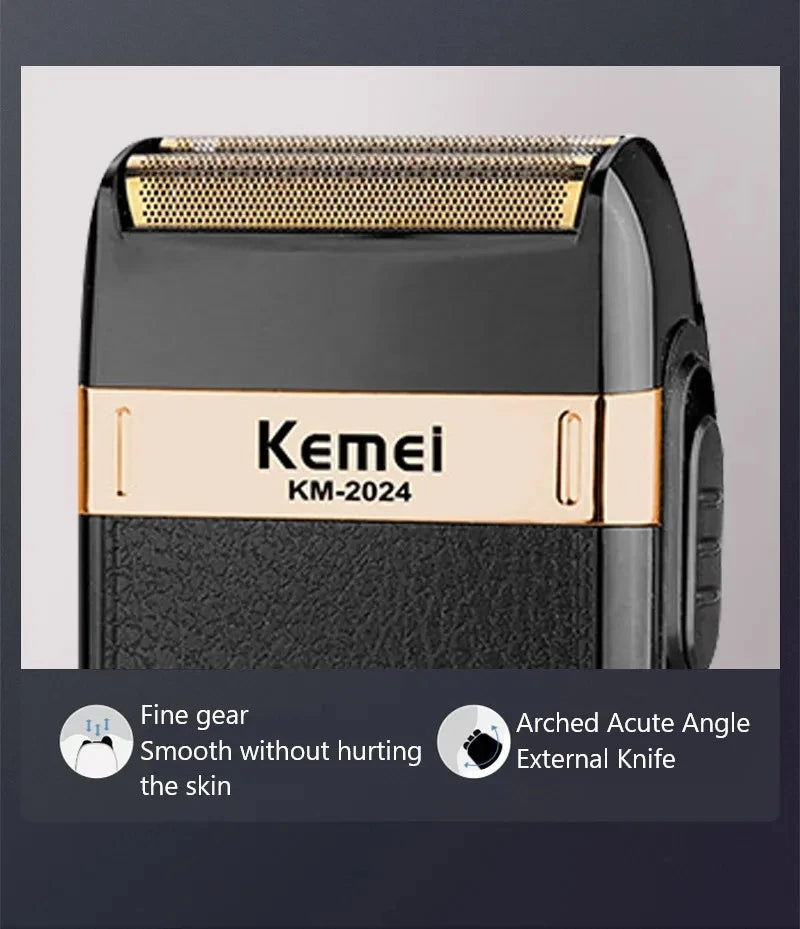 Kemei 2024 Razor Blade Shaver Head For Men's Electric Shaver KM-2024 Razor Mesh Blade Net Original Beard Shaving Parts