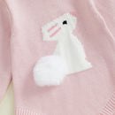 Adorable Easter Bunny  with Pom Pom Tail and Matching Hat for Baby Boys and Girls - Spring Outfit for Infants