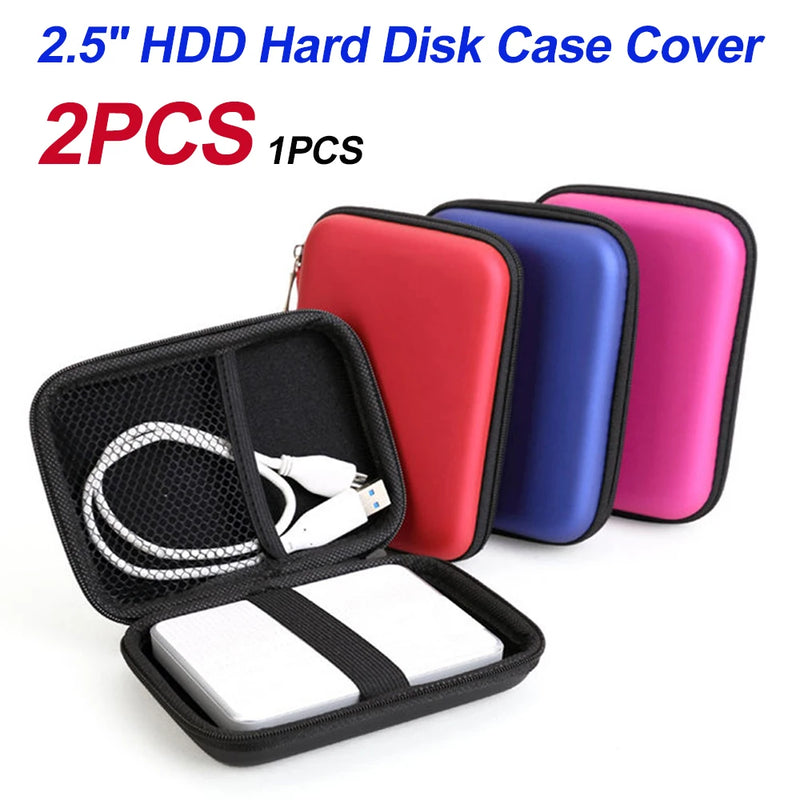 2.5" HDD Bag External USB Hard Drive Carrying Case for M.2 Hard Disk HDD SSD Earphone Storage Protection Pouch EVA Zipper Bag