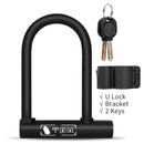 WEST BIKING Bicycle U Lock Portable Zinc Alloy MTB Road Bike Padlock Anti-theft Safety Lock Motorcycle E-Bike Cycling Accessory