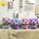 Electric Toy Puppy Rabbit Holiday Gift Can Walk and Wag Tail Children's Men's and Women's Plush Toy Christmas Easter New Year