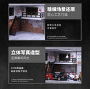 1/64 Diorama Car Parking Lot Model LED Light Underground Double-layer Car Garage Scene Model Display