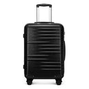 British Traveller Lightweight PC Hard Shell Cabin Suitcase with 4 Spinner Wheels&3-Digit Combination Lock Carry-On Hand Luggage