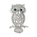 trsince Fashion Delicate Crystal Enamel Owl Brooches Trendy Vintage Brooch Badge Pin for Women Men Coat Badges Brooch Pin Gifts