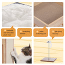 Wood Cat Condo House Bed with Removable Soft Mats Modern Cat Tree Tower with Scratching Pad Cat Scratcher Furniture Kitten Toys