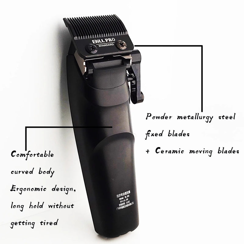 BiLL PRO BL350 Actual New Professional Gradient High Power Oil Head Hair Clipper 7500RPM  High Speed Hair Salon Cutting Trimmer