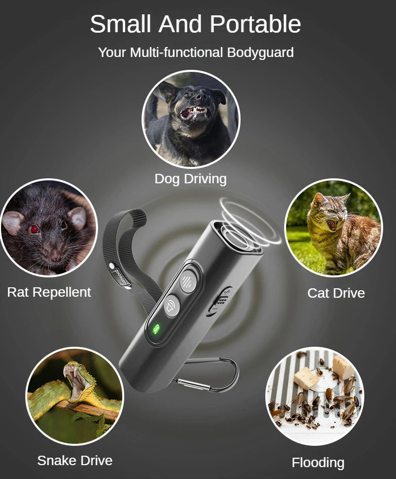 Ultrasonic Pet Dog Repeller Anti Barking Stop Bark Training Device Dog Training Repellents With USB Rechargeable Portable Remote