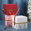 Wedding Favor Gift Packaging Box Handled Candy Box for Valentine's Day Christmas Present Boxes Square Candy Jewelry Storage Case