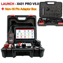 LAUNCH X431 PRO V5.0 Car Diagnostic Tools DBScar VII VCI CAN FD DOIP Auto OBD OBD2 Scanner 38+ Reset ECU Coding Bidirectional