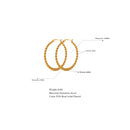 Yhpup Edelstahl Twist Goldene Große Creolen Wasserdichter Metall Ungewöhnlicher Statement Trendiger Schmuck für westliche Frauen Party