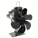 6leaf fireplace fan,winter warm home efficient heat distribution Winter fireplace fan Hot blast stove fan ecological quiet black