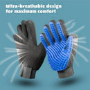 Pet Grooming Gloves Efficient Dog and Cat Grooming Gloves 2-in-1 Deshedding Glove and Massage Mitt for Bathing, Washing and She