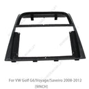 Autoradioblende 9 Zoll Rahmen Audio Einbauadapter Armaturenbrett-Verkleidungssätze für VW Golf G6/Voyage/Saveiro 2008-2012 Doppel-DIN-Radioplayer