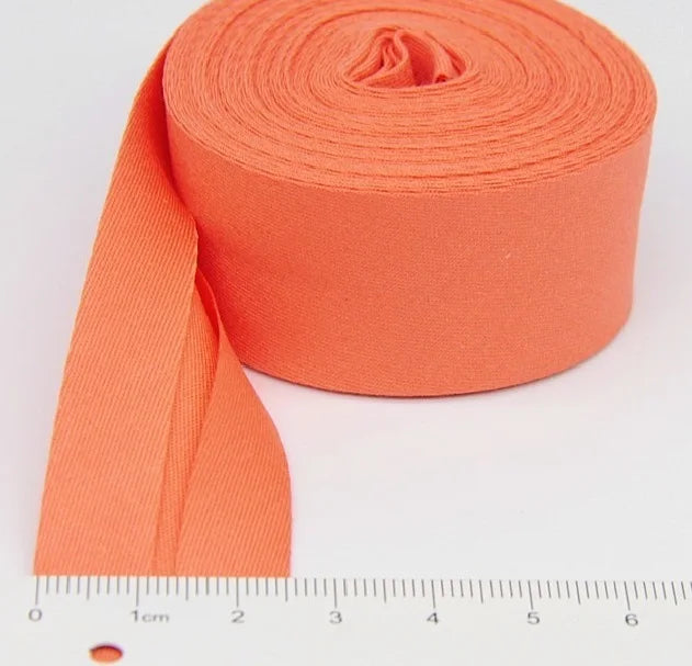 25mm (1“) width Bias Tape 100% Cotton Extra Soft for Baby Cloth Skin-friendly Fablic Bias Binding Tape Ironed Folded 12 yards