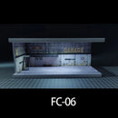 1/64 Diorama Car Parking Lot Model LED Light Underground Double-layer Car Garage Scene Model Display