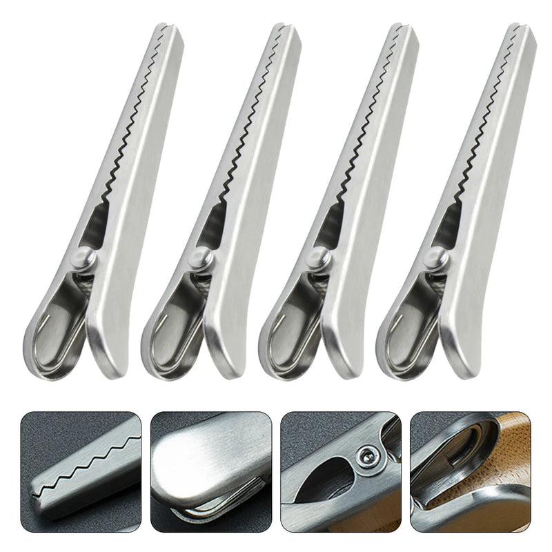 Clipssealingclip Clamp Chip Steel Stainless Sealfor Metal Snack Sealer Duty Heavy Tightclamps Home Packet Supplies Kitchen Pouch