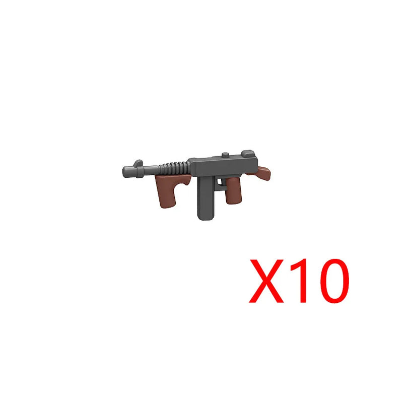 WWII Military Building Blocks Accessories Soldier Figures Weapons Box Rifle Submachine Gun AKM Shield Mini Brick Toy K003 Gift